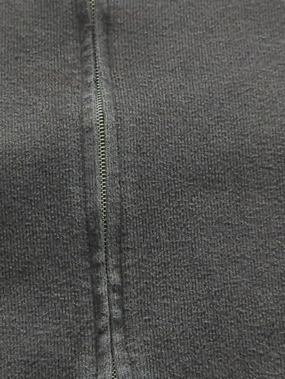 Banana Republic Gray 100% Cotton Full Zip Sweater Striped Accent On Sleeve Sz M